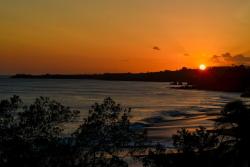 Západ slnka na polostrove Azuero. Panama.