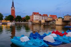 Elblag - prístav. Poľsko.