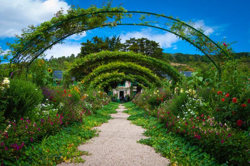 Zelená záhrada Moneta v Giverny. Francúzsko