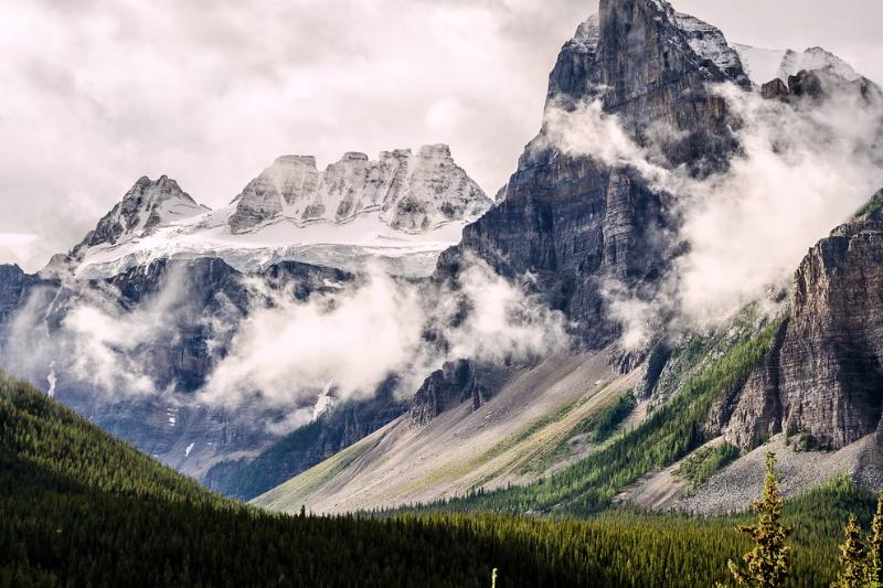 Pohorie Skalistých  hôr - Alberta. Kanada. Foto: unsplash.com