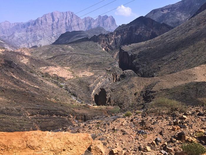 Ománske hory - Jabal Akhdar. Omán.