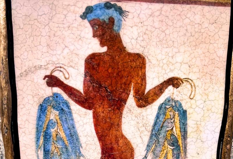 Suvenír - minojská freska. Santorini.