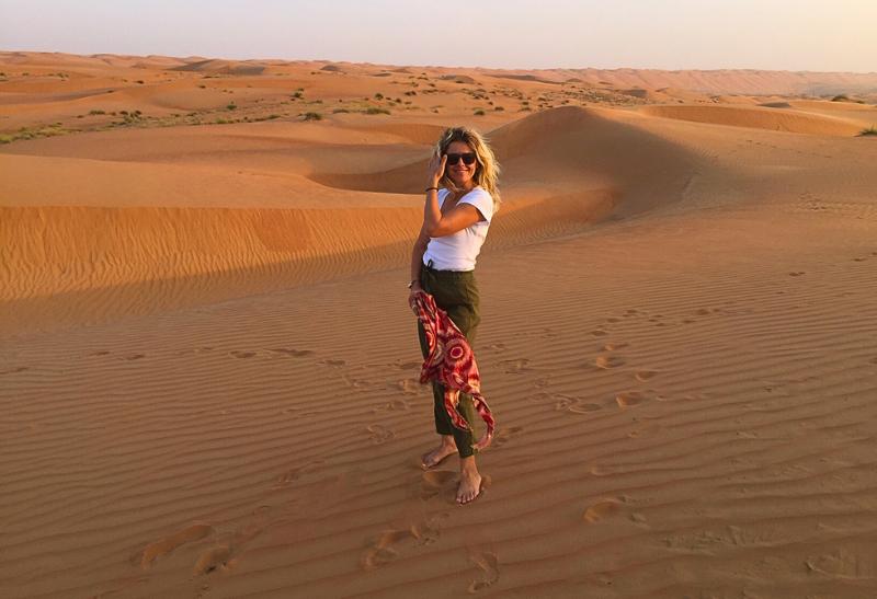 Púšť Wahiba Sands - sprievodkyňa Lucia Kulfasová. Omán.