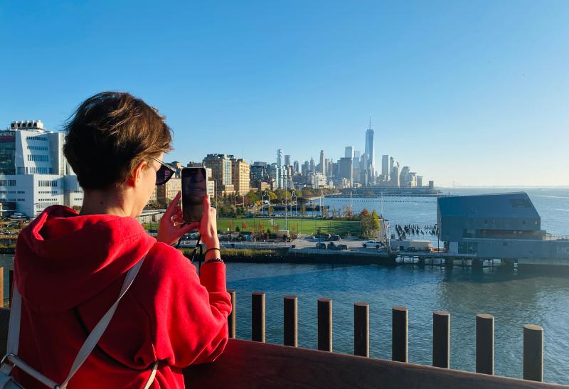 Pohľad na panorámu New Yorku.